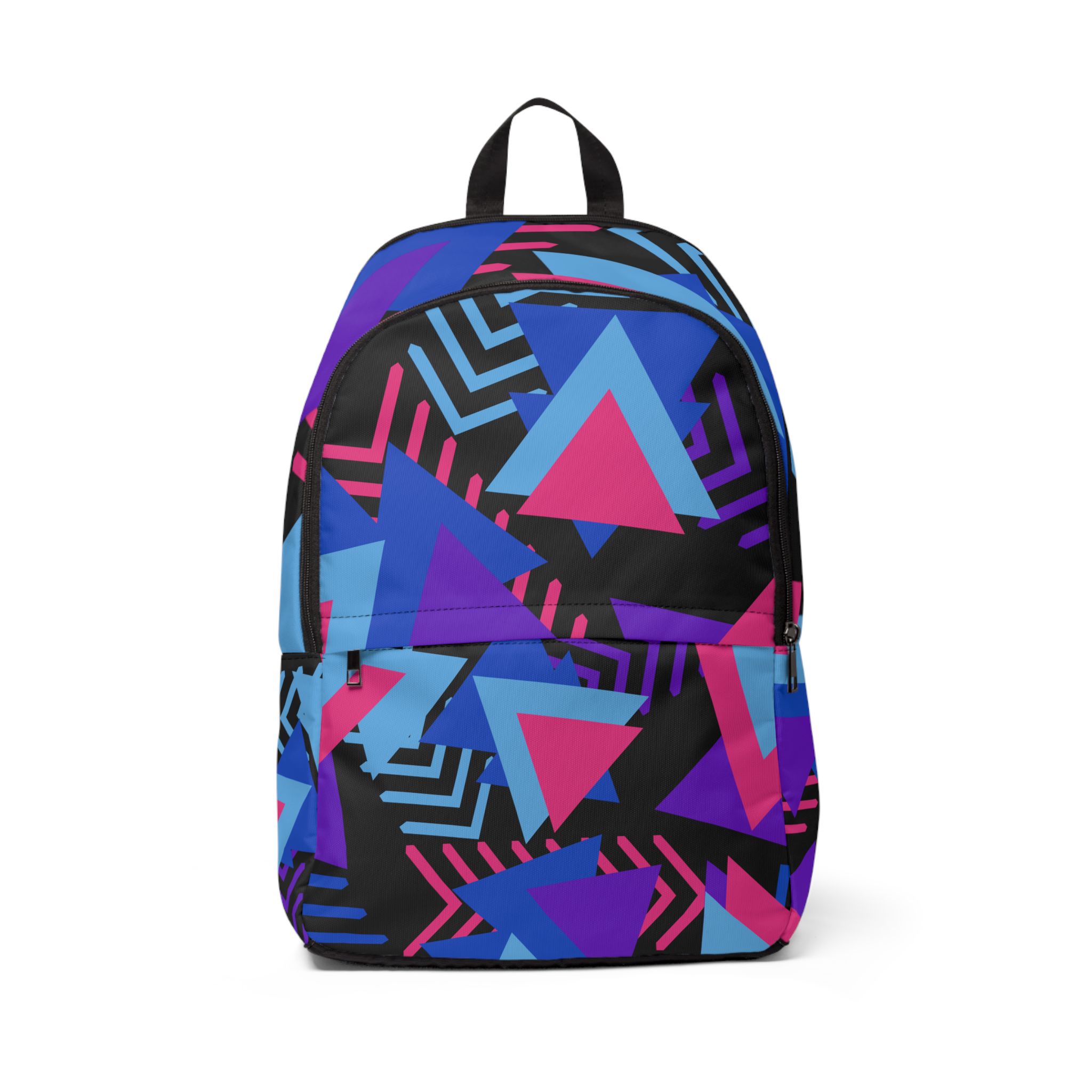 Step back into the vibrant energy of the late '80s and early 1990s with our Colorful Geometric Retro 90s Backpack.