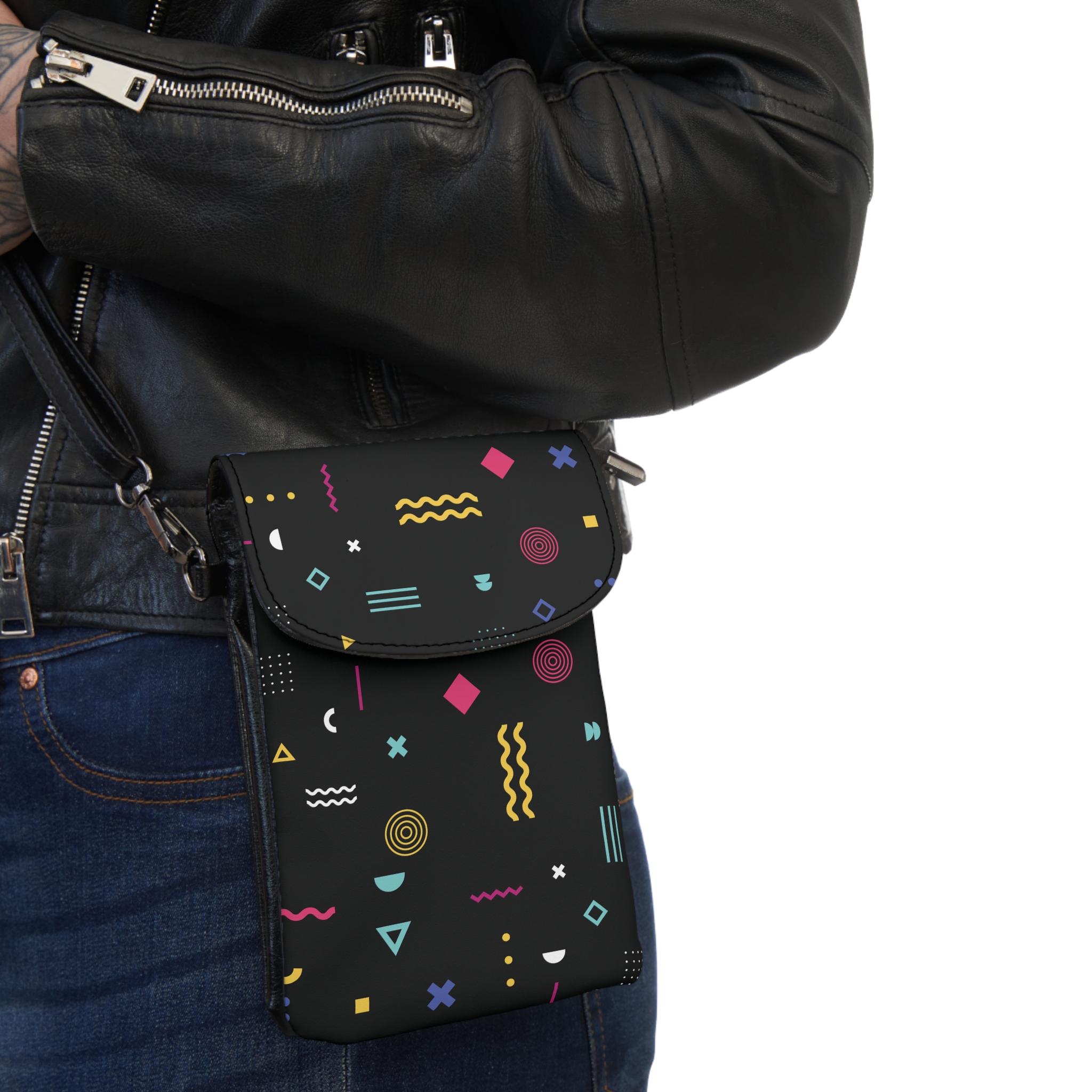 Flash back to the boldest decade with our Retro 90s Cell Phone Wallet, featuring a vibrant, nostalgic pattern straight out of the school lockers and skate parks of 1995.